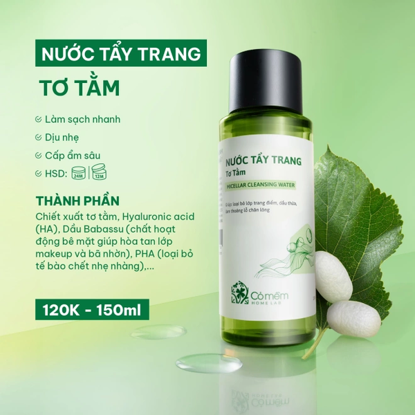  [SET QUÀ TẶNG] Bộ Combo Làm Sạch Và Cấp Ẩm Cho Da Tơ Tằm 