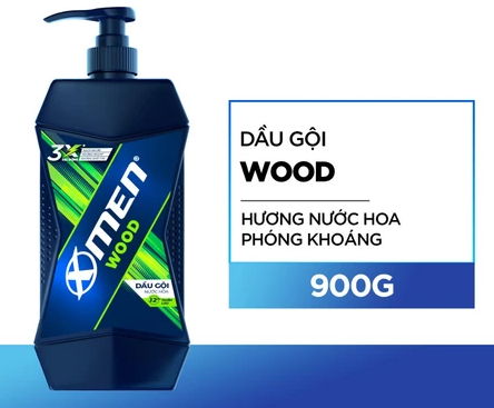  Dầu Gội Nam Xmen 900g Wood/Fire/Metal - Mùi Hương Nam Tính 2X Sạch Sâu 