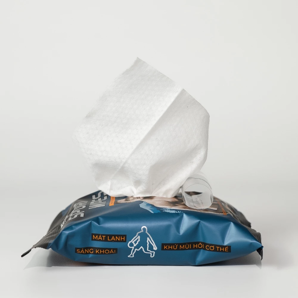 Khăn Ướt Sport Wipes ECOWIPES Gói 25 Tờ Tinh Chất Bạc Hà Làm Mát Phục Hồi Cơ Thể 
