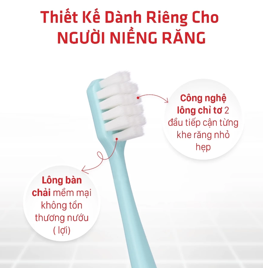  Bàn Chải Lipzo Ortho Cao Cấp Chỉ Tơ Nha Khoa Siêu Mềm Cho Người Niềng Răng 