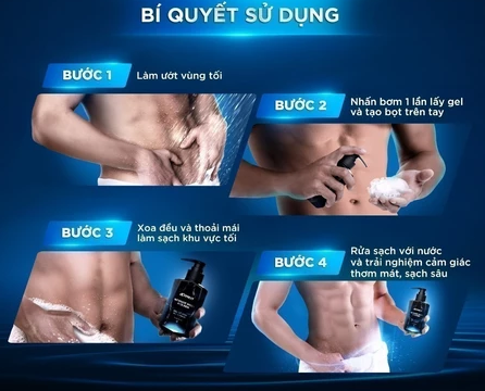  Gel vệ sinh nam giới Xmen 100ml - Intimate Wash for Men hương nước hoa Pháp sang trọng 