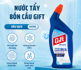  Nước Tẩy Bồn Cầu Gift Siêu Sạch, Khử Mùi Hôi, Ngừa Vi Khuẩn & Hương Hoa - Chai 600ml 
