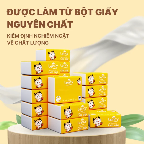  Giấy Ăn Gấu Trúc Elène Bamboo 100 Tờ - 3 Lớp An Toàn, Mềm Mịn, Đa Năng 