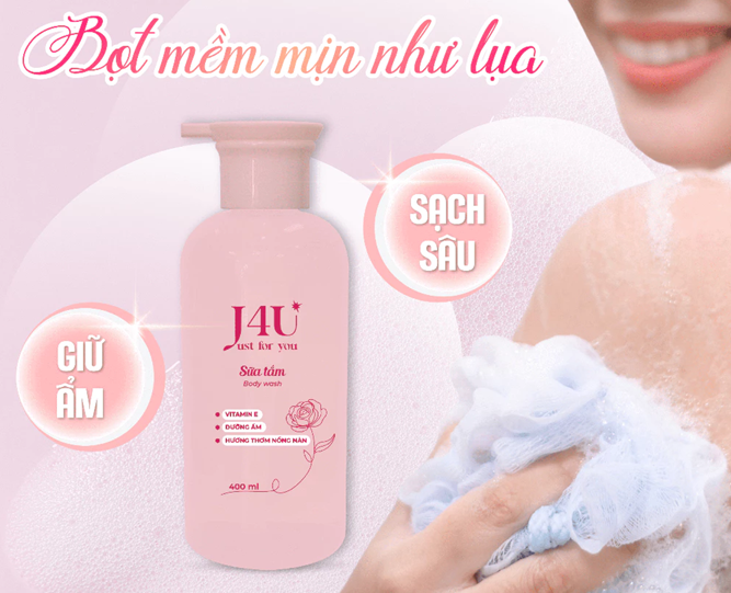  Sữa Tắm Dưỡng Ẩm Mịn Da Sizen Just For You 400ml – Gấp đôi Vitamin E, thơm hoa nhài trên da 