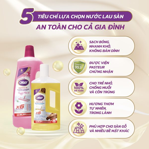  Nước lau sàn đậm đặc Obay 1000ml 
