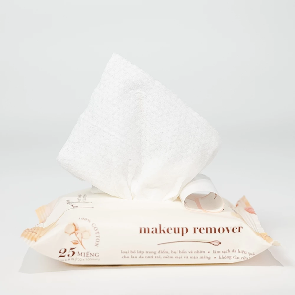  Khăn giấy ướt tẩy trang cao cấp Makeup Remover EcoWipes gói 25 tờ 