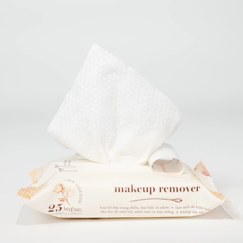  Khăn giấy ướt tẩy trang cao cấp Makeup Remover EcoWipes gói 25 tờ 