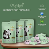  Khăn Nén MyLan Cao Cấp Tiện Lợi Đi Du Lịch Nhà Hàng Khách Sạn Dùng 1 Lần Size 30x60cm 15 Cái/túi 