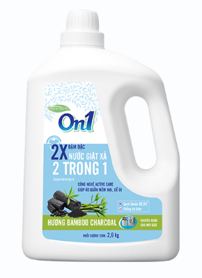  Nước Giặt Xả On1 Hương Bamboo Charcoal 2.6-3.2-3.3L 