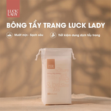 Túi bông tẩy trang Luck Lady cao cấp dạng túi rút nhỏ gọn mang đi du lịch 50 miếng/túi, kích thước bông 7x7,5cm 