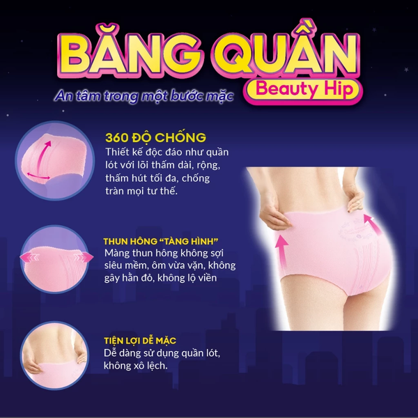  Diana Băng Quần Beauty Hip size M-L 12 chiếc/gói 