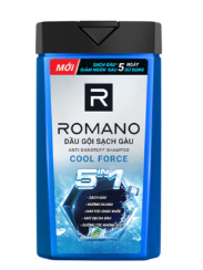  Dầu gội nam sạch gàu 5in1 Romano hương nước hoa Classic/ Force/ Attitude 180g 