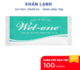  Set Khăn Lạnh WET-ONE - Vải Không Dệt Mềm Mại, Vân Caro 