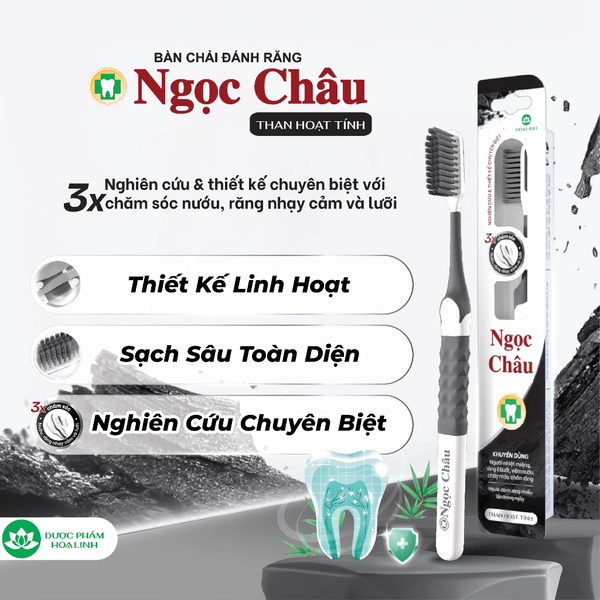  Bàn chải đánh răng Ngọc Châu Than Hoạt Tính 