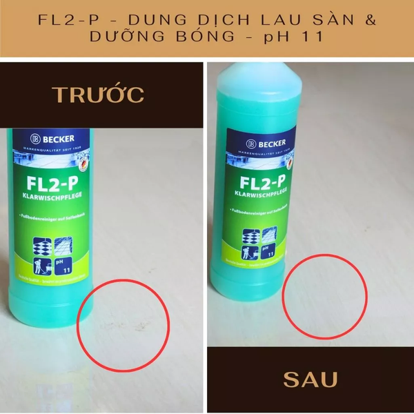  Nước lau sàn & dưỡng bóng Becker FL2-P - pH 8.5 (Nhập khẩu Đức) 