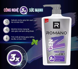  Tắm gội cho nam 2in1 Romano Gen Z hương Sea Breeze/ Forest Cedar 900g/ chai 