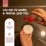  Bông tẩy trang Luck Lady dạng túi rút 120 miếng, kích thước bông 58mm, mềm mịn, làm sạch da, an toàn cho da 