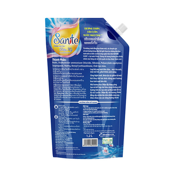  Nước Xả Vải SANITE Hương Nước Hoa Diệu Kỳ 20ml - 1.2 - 2L 