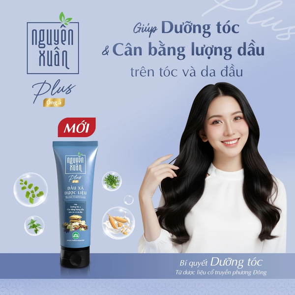  Dầu xả dược liệu Nguyên Xuân Plus Óng Ả 160g 