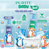  Sữa Tắm Gội Rửa Mặt 3in1 Purité Baby Kháng Khuẩn/ Vui Nhộn 500ML 