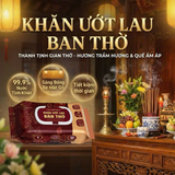  Khăn ướt lau bàn thờ gia tiên hương trầm sáng bóng bề mặt gỗ, Khăn lau bao sái bàn thờ 