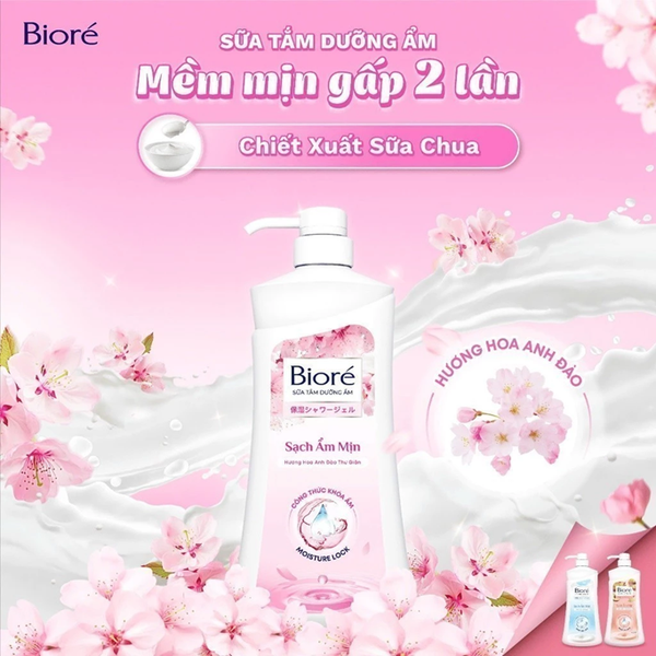  Sữa Tắm Biore Dưỡng Ẩm Đủ Hương 530g 