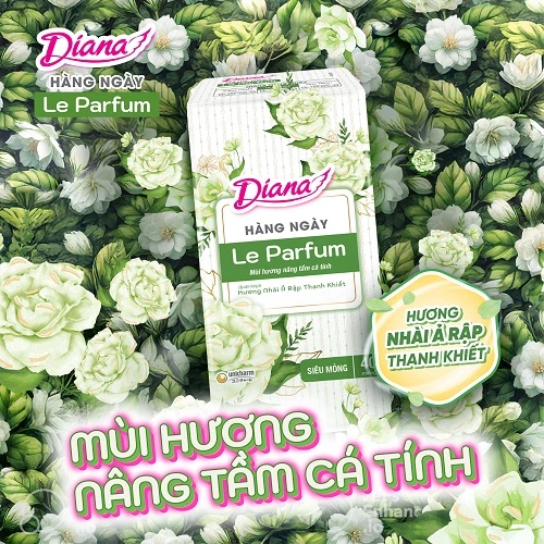  Băng vệ sinh Diana hằng ngày Le Parfum hương nhài Ả Rập thanh khiết 40 miếng 