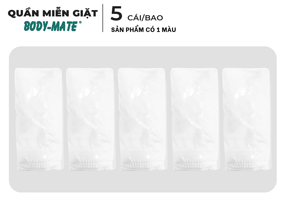  Quần Lót Miễn Giặt Sinh Lý Body-Mate Nữ, 5 Cái/Bao 
