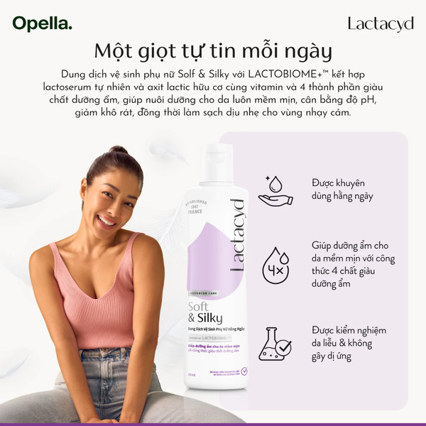  Dung Dịch Vệ Sinh Phụ nữ Lactacyd Soft & Silky Dưỡng Ẩm 250ml 