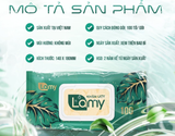  Khăn ướt Lamy gói 100 tờ không mùi không cồn không parabens cao cấp an toàn dành cho bé 