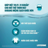  Nước súc miệng không cay giúp hơi thở thơm mát Listerine Cool Mint Zero Alcohol 250ml 