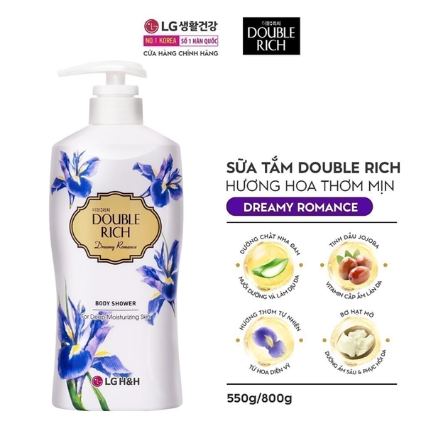  Sữa tắm Double Rich Hương hoa chiết xuất từ thiên nhiên 800ml 