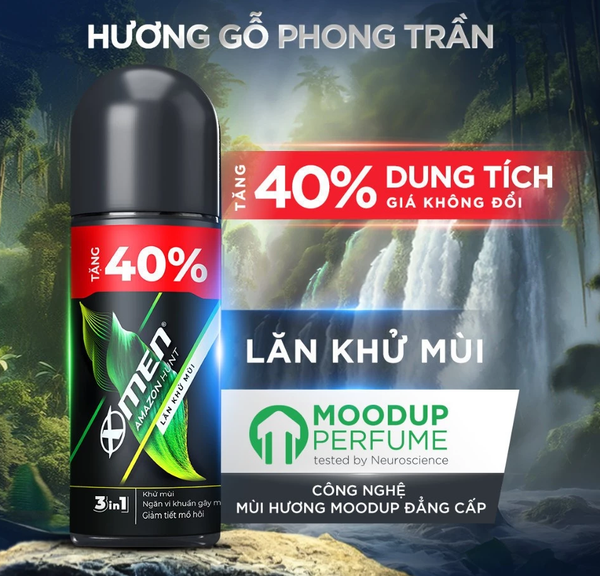  [TĂNG 40% DUNG TÍCH] Lăn khử mùi XMen 70ml/chai Amazon/Vegas/Wood/Fire - Hương Thơm Nam Tính, Khô Thoáng Dài Lâu 