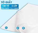  Khăn Giấy Rút MyLan Gấu Trúc Cao Cấp 3 Lớp Mềm Dai Không Bụi Giấy 100 Tờ/Gói 116x180mm 