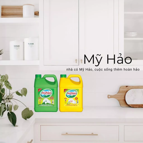  Nước Rửa Chén An Toàn Cho Da Và Đậm Đặc Gấp 2 Lần Mỹ Hảo Kháng Khuẩn Và Loại Bỏ Mùi Thức Ăn | Bình 1.5 kg 