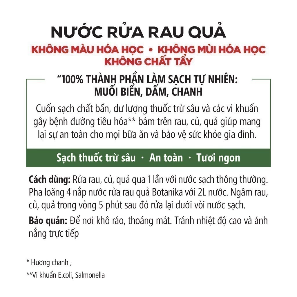  Nước rửa rau Botanika 500ML 