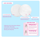  Bông Tẩy Trang Tròn PUFFME 80 Miếng/Bao 