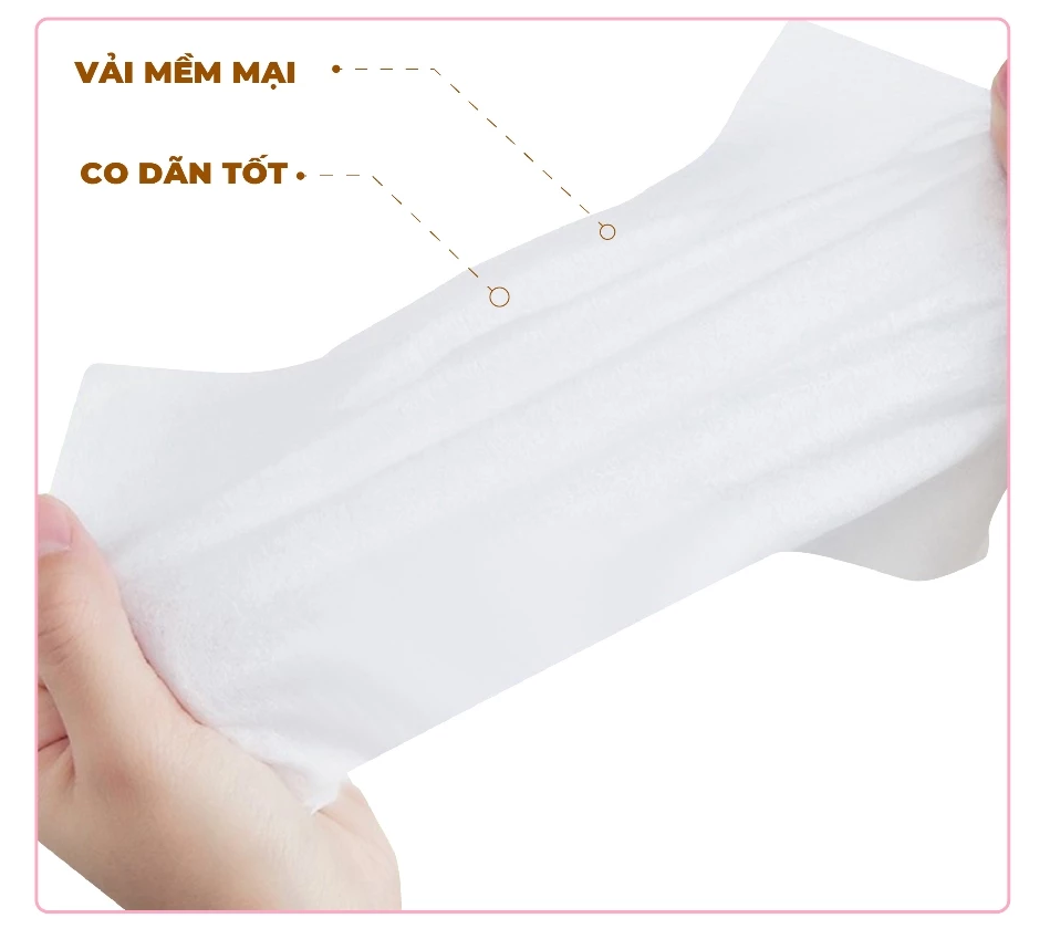  Khăn ướt cho bé Nuna 100 tờ không mùi - Vải rayon mềm dai - tinh chất lô hội - an toàn vệ sinh cho bé 