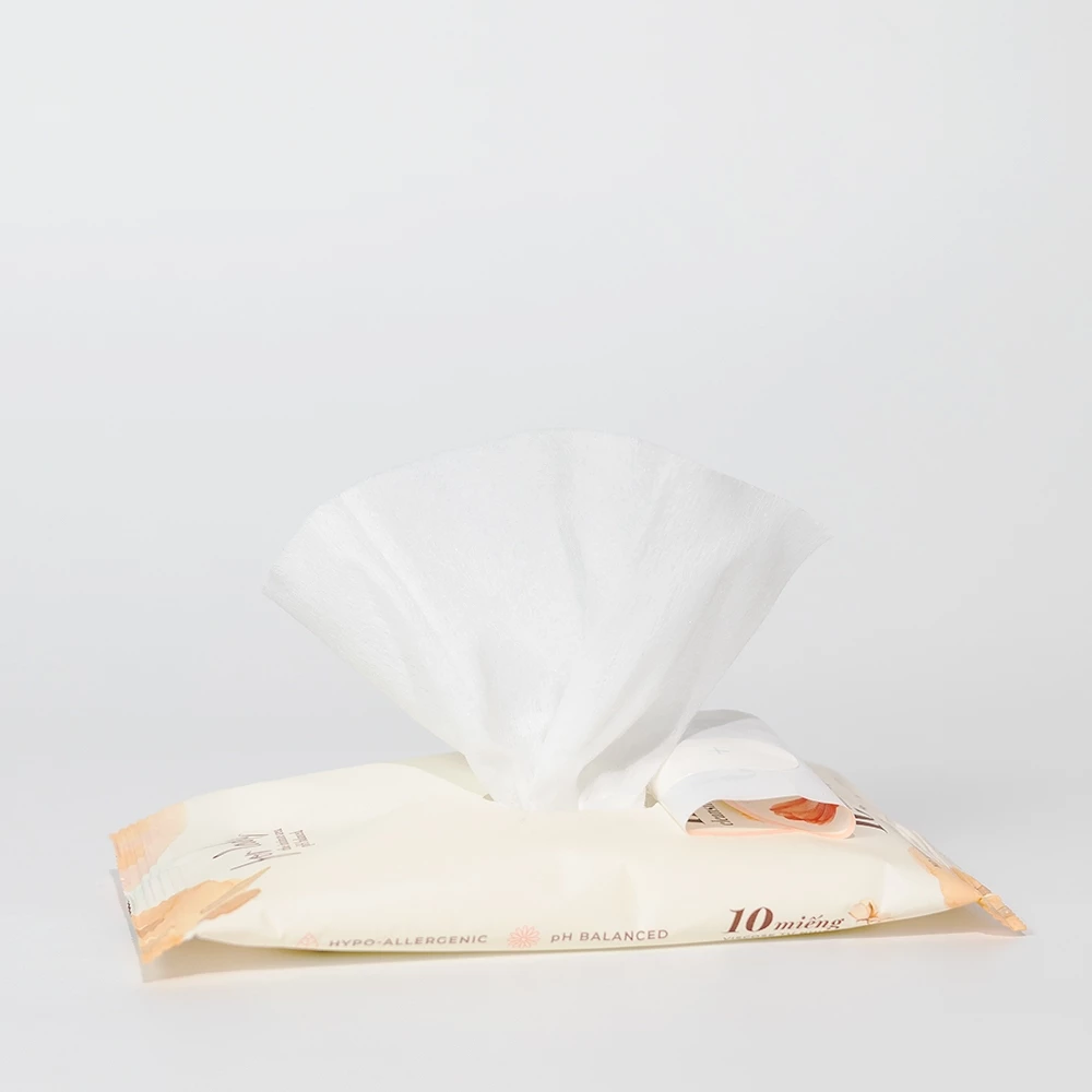  Khăn ướt phụ khoa vệ sinh vùng kín phụ nữ EcoWipes gói 10 tờ hương tự nhiên 