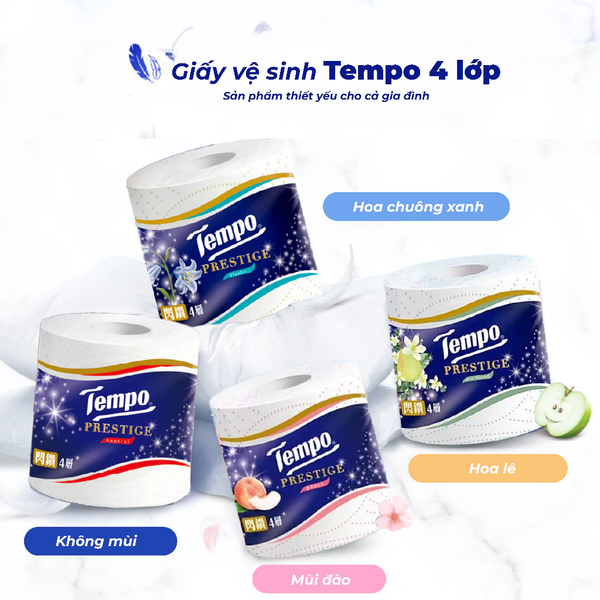  Giấy Vệ Sinh Cao Cấp Prestige 4 Lớp Tempo Bền Dai Thương Hiệu Đức 
