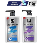  Tắm gội cho nam 2in1 cho nam / Dầu gội nam Romano Gen Z hương Sea Breeze/ Forest Cedar 610g / chai - 