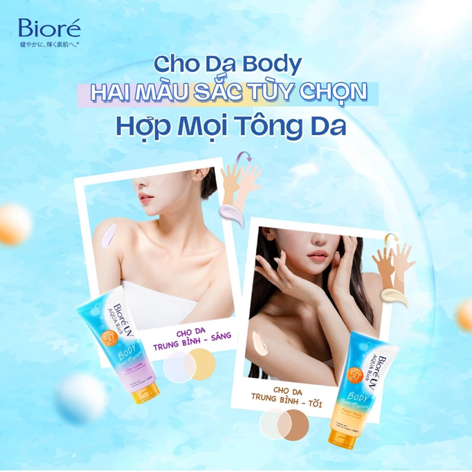 Biore UV Aqua Rich Serum Chống Nắng Dưỡng Thể Nâng Tông Lilac Luster 130ml 