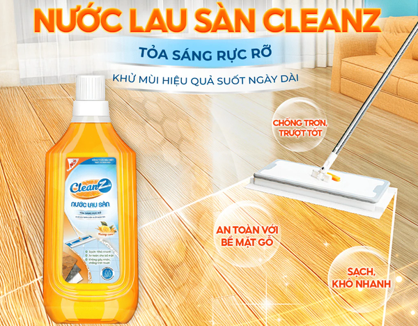  Nước Lau Sàn CleanZ Chiết Xuất Thiên Nhiên Sạch Bóng, Thơm Lâu, Lành Tính Cho Da 1L 