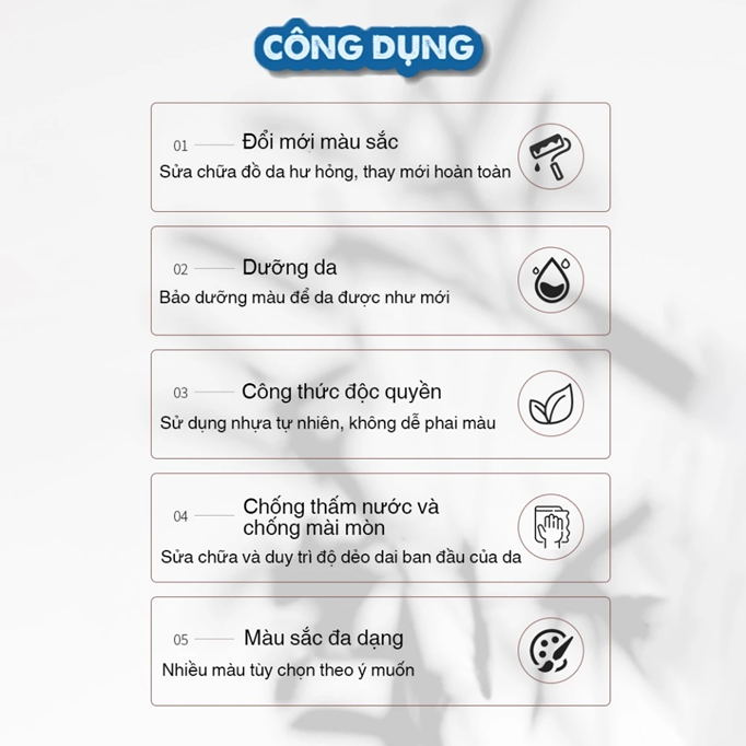  Xi kem đánh giày, chuyên sửa chữa vết bong tróc cho túi ví, áo, ghế da EIDECHSE 50ml 