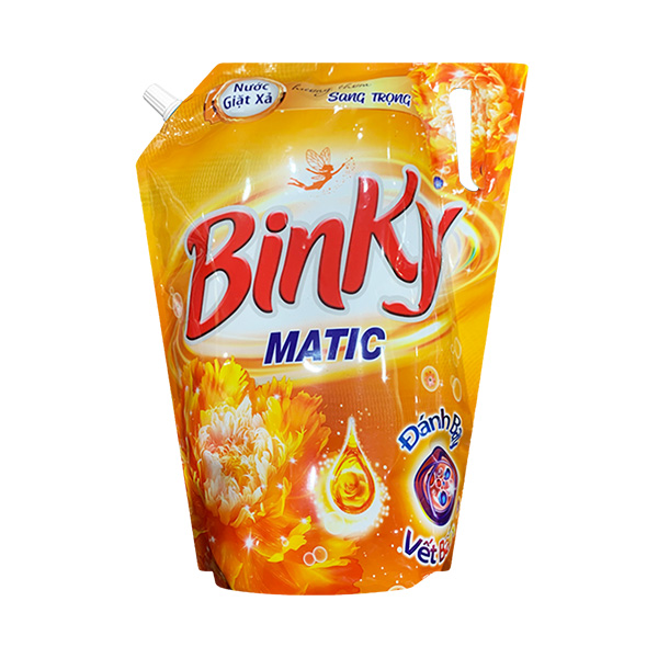 Nước Giặt BINKY MATIC Hương Nước Hoa Màu Vàng 3.1-3.3-3.6 kg 