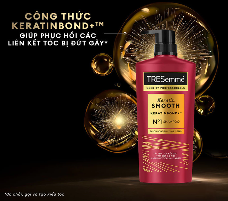  Dầu Gội TRESemmé Keratin Smooth/ Bond Repair/ Salon Detox Cho Tóc Vào Nếp, Giảm Gãy Rụng, Detox Sạch sâu 850 g 