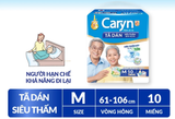  Tã/Bỉm dán người lớn siêu thấm Caryn dành cho người hạn chế khả năng đi lại Size M (10/20/40pcs) 