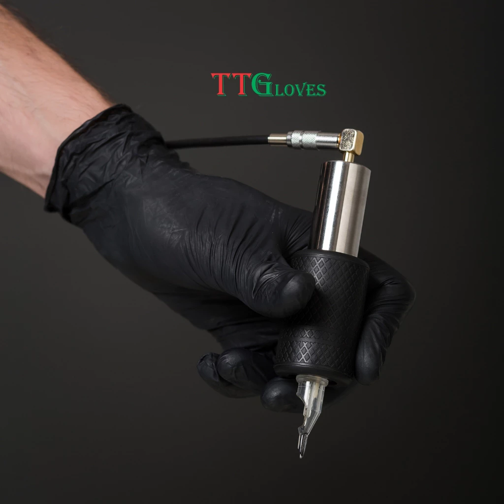  Găng Tay Y Tế Nitrile Không Bột Màu Đen TTGLOVES Cho Phun Xăm, Spa, Nail, 4.0gr (100 Chiếc/Hộp) 