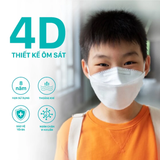  Khẩu Trang NIVA 4D Mask KF94 Dành Cho Trẻ Em Hộp 25 Chiếc Ngăn Bụi Mịn, Kháng Khuẩn, Không Kích Ứng Da 