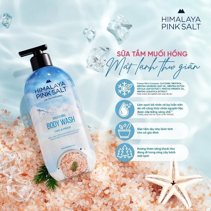  Sữa tắm muối hồng Himalaya Pink Salt 500g 